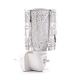 Candle-Brothers elektrische Duftlampe | Duftlampe Spirit | Aromalampe für Duftwachs | Nachtlicht für Steckdose | Duftlampe Keramik Weiß | Steckdosen Lampe für Büro, Schlafzimmer, Yoga