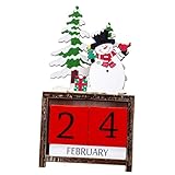 Cabilock 1 Satz Weihnachtskalender Weihnachten Saisonal Schnee Adventskalender Exquisiter Countdown-kalender Gefälligkeiten Für Weihnachtsfeiern Weihnachts-countdown-kalender Holz