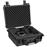 tectake® Universalbox, Fotokamera Koffer, leer, mit Schaumstoff, wasserdichte abschließbare Box für Foto, Kamera Koffer Hardcase, Aufbewahrungsbox, als Waffenkoffer oder Werkzeugkoffer - L