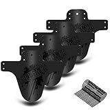 NICEDACK MTB Schutzbleche,Fahrrad Mudguard 4 Stücke MTB Mud Guard Mountainbike Hinten und Vorne Schlamm schaber Spritzschutz (A-Schutzbleche, A-Schwarz)