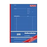 Herlitz 883546 Lieferschein-Buch A5 205 3x40 Blatt, selbstdurchschreibend (A5, 205)