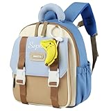 Generisch Kindergartenrucksack für Jungen & Mädchen, Kita Rucksack Kinder für Schule und Kindergarten, Hort und Krippe, Wahlweise personalisiert mit deinem Wunschnamen, 30 x 26 x 10 cm (Blau)