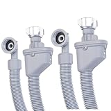Sichler Haushaltsgeräte Abwasserschlauch: 2er-Set Aquastop-Schlauch, Waschmaschinen/Geschirrspüler, 3/4', 150 cm (Geschirrspülerschlauch, Aquastop Sicherheitszulaufschlauch)
