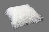 Reissner Lammfelle Tibet Lammfell Kissenbezug langflorig 40x40cm JAY02 Farbe weiß-weiß