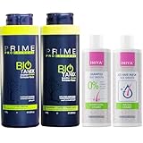 Prime PRO Extreme, Bio-Tanix Kit 2 x 1,1 l | Glättungsset Tannin Professional | Shampoo ohne Sulfate Iniya 400 ml + Reparaturmaske 300 ml