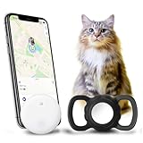 Smart Pet Tracker Halsband für Katze - Pet Location Tracker mit Halter, Keine monatliche Gebühr,kompatibel mit Apple Airtag Find My (nur iOS), Anti-Verlust-Tracking-Gerät für Haustiere,Gepäck,Taschen