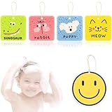 JEYORZY 5 Stück Baby Wasch Schwamm, Badeschwamm Kinder, Badeschwamm Duschschwamm Kinder, Badeschwamm Süß, Schwamm Wasch Pads für Babys und Kinder, Konjac Badeschwamm für Baby (Cartoon-Form)