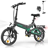 HITWAY 16 Zoll E-Bike Elektrofahrrad Klapprad Elektrofahrräder S-Pedelec Klappräder Faltrad 250W elektrisches Fahrrad EBike mit 7,5 Ah Batterie