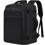 ENZOSUM Handgepäck Rucksack 40x30x20 für Flugzeug Handgepäck 40x30x25 für Eurowings 24L Klein Reiserucksack Handgepäck Tasche Laptop Rucksack für Herren Damen,Schwarz
