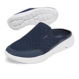 PERLETTI Herren Clogs Sneakers Leicht Atmungsaktiv - Blaue Slip On Pantoletten Sandalen Sabots für Freizeit - Hausschuhe Bequem rutschfest (Blau, EU Schuhgrößensystem, Erwachsene, Numerisch, M, 43)