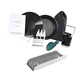 Asixxsix Tragbares Gold -Panning -Kit, 12 -Zoll -Aluminium -Legierungsschaltkasten mit Prüfender Pfanne und Sieb Kit Draw String -Rucksack für Effiziente Gold -Prospektion in Flüssen