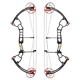 FQH Compoundbogen- und Pfeilset 45-60 lbs Zuggewicht 55-70 lbs Zuggewicht Pfeile erreichen bis zu 340 fps IBO Geeignet für die Jagd im Freien Zielbogenschießen (Nur Compoundbögen(Rot), 55-70lbs)