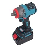 Fockety Schlagschrauber, 2500 U/min, 21 V, Bürstenlos, Stufenlose Geschwindigkeitseinstellung, Elektropistolen-Set mit LED-Beleuchtung, CW-CCW-Rotation, 380 Nm Akku-Schlagpistole für (EU)