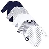 TupTam Baby Unisex Langarm Wickelbody Print/Uni 5er Pack, Farbe: Mehrfarbig, Größe: 62