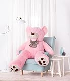 Großer Teddybär Amigo XXL - 160 cm - Rosa - Plüschtier XXL Super Big - Teddybär - Mega-Kuscheltier
