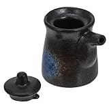 HOLIDYOYO 2St Sojasaucentopf Essigtopf küchenmaschiene kochgeschirr mutfak aksesuarları Pfefferflasche easy putz multi Flüssigkeitsspender Sauce Flasche Soßenbehälter mit Deckel Keramik Blue
