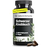 natural elements Schwarzer Knoblauch – 45 Kapseln mit je 600mg – Wunderknolle mit S-Allylcystein – natürlich, laborgeprüft, vegan, hochdosiert & in Deutschland produziert