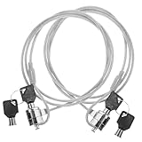 SEWACC 2 Sätze Laptop Kabelschloss mit Schlüssel Sicherheitskabel aus Robustem Drehbarer Schlosskopf Leicht und Tragbar Kompatibel mit Laptops Desktops und Dockingstationen