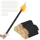 Peviasot Fackeln 50 Stück 72cm Gartenfackeln für Draußen Brennzeit 100 min inkl. Handschutz mit Extra Langem Griff für Kinder Fackeln Nachtwanderung