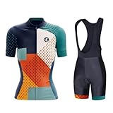 UGLY FROG FBAnv24Hu Damen Radtrikot Set Radtrikot Kurzarm + Radhose mit 20D Sitzpolster MTB Fahrradbekleidung