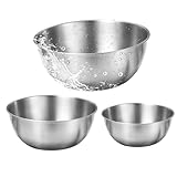 Genérico Multifunktionale Edelstahl-Schüssel – hochwertige Qualität mit Skala | Waschmaschinenfeste Gemüsemaschinenschüssel in der Küche zu Hause