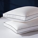 Decroom Gänsefeder-Daunenfaserkissen, King-Size, 2er-Set, weiche Kissen für luxuriöse Hotelqualität, Zwickelkissen, 2er-Pack, Bettkissen zum Schlafen, atmungsaktiv, flauschig für Seiten- und