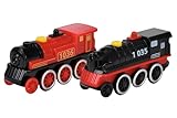 Eichhorn 100006603-1 E-Lok mit 4 Funktionen & 4-Radantrieb für hohe Zugkraft, 11 cm lang, kompatibel mit vielen Schienenbahnen, inkl. Batterie 60 min. Laufzeit, zufällige Farbauswahl!, ab 3 Jahren