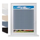 Concept Blinds® Maßgefertigte Wabenplissee Jalousien – Individuelle Plissees OHNE Bohren – Halbtransparent – Breite 30-170cm, Höhe 20-240cm – Lichtdurchlässige Fensterrollos