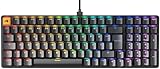 Glorious Gaming GMMK 2 Full Size (96%) – Mechanisches Gaming-Keyboard, Aluminiumrahmen, anpassbar, Doubleshot-Kappen, Fox Schalter, tastenweise RGB, Deutsch QWERTZ Layout - Schwarz