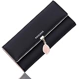 Roulens RFID Blockierung Damen Geldbörsen,Geldbeutel Damen aus Glattem und Weichem Kunstleder,Große Kapazität Vegan Leder Portemonnaie Damen mit 9 Kartenfächer und Kleingeldfach