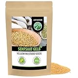 Senfkörner (500g), Senfsaat gelb und weiß 100% naturrein, schonend getrocknet, Senfsamen natürlich ohne Zusätze, vegan