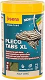 sera Pleco Tabs XL 250 ml (130 g) | Boden- BZW. Hafttabletten für größere Aquarium Welse & Bodenfische | 19% natürliches Spirulina unterstützt Verdauung & Gesundheit | Wasserfreundlich & formstabil