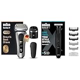 Bundle of Braun Series 9 Pro+ Rasierer Made in Germany, 9567cc, Silber + Braun Series XT3 Gesicht & Körper, Körperrasierer mit Sensitiv Kammaufsatz, 45 Min Akku, Wasserdicht, XT3200, Schwarz