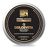 Officina Artigiana Milano Dolcevita Rasierseife, 150 ml, handgemachte Rasierseife mit Sheabutter, Argan, Jojoba, hergestellt in Italien, reichhaltige und schützende Textur