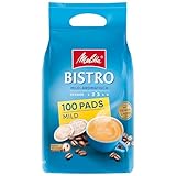 Melitta Cafe Bistro Röstkaffee in Kaffee Pads Maschine, sanfte Röstung, geröstet in Deutschland, Mild Aromatisch, 100 Stück (1er Pack)