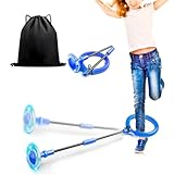 Jalunth Springring Fußkreisel Swing Wheel Outdoor Draußen Garten Draussen Blinkt Skip Ball Spielzeug Spiele Kinder Erwachsene Junge Mädchen 5 6 7 8 9 10 11 12 13 Jahre Kindertag Geschenk mit Lichtrad