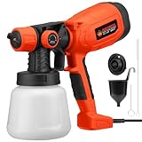 Bestcool 500W Farbsprühsystem mit 900ml abnehmbarem Tank, Handheld Farbspritzgerät für Zäune Wände & Möbel | Einstellbarer Druck Elektrische Spritzpistole, Ideal für Garten Decken & Möbelrestauration