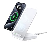 Wireless Charger, 15W Induktive Ladestation Handy Ständer, Schnelles Kabelloses Ladegerät für Samsung Galaxy S25/S25+/S24 Ultra/S23/S22/S21/S20/S9, iPhone 16/15/14/13/12/11, Google Pixel 9 Pro 8 7a 6