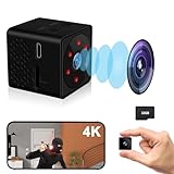 Bextgoo Mini Kamera, 2,4G-WLAN oder Ohne WLAN Optionen, 4K Überwachungskamera Innen mit 32GB Speicherkarte, Mini Überwachungskamera, Bewegungserkennung, Nachtsicht,150° Weitwinkelansicht