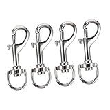 ROMISBABA 4Stücke Drehbare Schnapphaken für Hundeleinen Lanyard Haken aus Korrosionsbeständig Bedienen für Outdoor Aktivitäten und Haustier Zubehör
