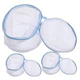 WEKADRIN 3 Stück Wäschenetze für Waschmaschine Verstärkte Mesh Wäschebeutel mit Reißverschluss für Bh Unterwäsche und Socken Waschbare Schmutzwäschebeutel für Reisen und Feine Textilien