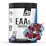 All Stars EAA Powder Black Cherry I Aminosäuren hochdosiert I 420g Pulver mit 10.000mg EAAs pro Portion I BCAA Supplement mit L-Leucin + L-Valin + L-Isoleucin I Shake zuckerfrei