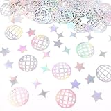 ALEGRE® 100 Stück Glitzer Discokugel Deko Konfetti, Disco Kugel Deko Konfetti Groß, 80er 90er Party Tischdeko, Disco Party Dekorationen, Glitzer Confetti für 70er 80er Jahre Retro Party Deko