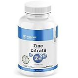 ZINK 90 Kapseln | Hochdosiert 15 mg Zink aus Zinkcitrat | Immunsystem Unterstützung, Haut, Haare, Nägel, Zellschutz | Vegan & Ohne Zusatzstoffe | INSPORT