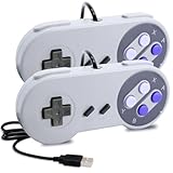 AYWHP 2 PCS USB Classic Controller Gamepad Joypads, klassischer USB Gamepad-Joystick für SN-ES Empfänger, kompatibel mit Windows PC/MAC OS/Rasp Pi/SN-ES Konsole