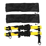 DMLENGOIN Fußball -Agilitätstraining -Leiter Speed ​​Equipment Triangle Schnalle Beutel PP und Nylon Gelb und Schwarze 2pcs