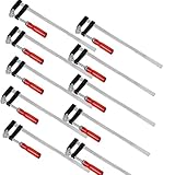 10 Sätze Schraubzwingen, 50 * 300mm Schraubzwingen Set Schraubzwingen Groß Schraubzwingen F Klemmzwinge Temperguss Spannweite Holzbearbeitung F Clamps Bar Clamp Stahlmaterial