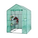 ZYNCUE Gartengewächshausabdeckungen, begehbare Pflanzen, Gewächshausabdeckung, Gewächshauszelte, Pflanzenabdeckung, transparente PVC-PE-Abdeckungen für Gartenpflanzen, Blumenhaus (230 x 143 x 195 cm)
