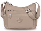 VOBUKE Umhängetasche Damen Mittelgroß Wasserdicht Nylon Crossbody Bag mit Vielen Fächern Leichte Schultertasche Verstellbarer Breitem Freizeit Kleine Messenger Bag für Einkaufen, Reisen