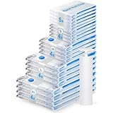 BoxLegend Vakuumbeutel für Kleidung 21 Stück, Vakuumierbeutel 4 Extra Groß + 4 Groß + 4 Mittel + 4 Kleine+ 5 Rollen Vakuum Kleiderbeutel Aufbewahrungsbeutel Vakuumbeutel für Bettdecken, mit Handpumpe